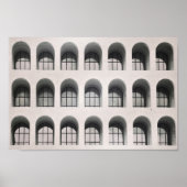 Rome. Zwart-witte foto. Moderne architectuur Poster (Voorkant)