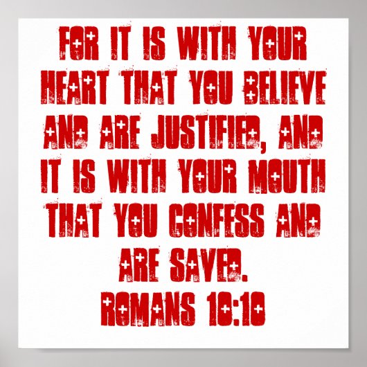 Romeinen 10:10 POSTER (Voorkant)