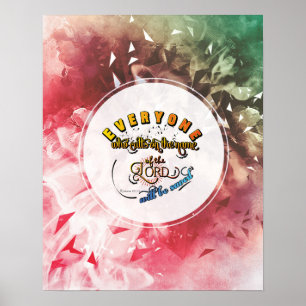 Romeinen 10: 13 bijbelse verses geschenken voor ku poster