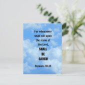 Romeinen 10:13 briefkaart (Staand voorkant)