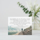 Romeinen 10:14-15 Hoe zullen ze hem dan bellen? Briefkaart (Staand voorkant)