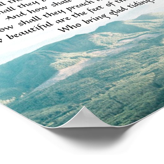 Romeinen 10:14-15 Hoe zullen ze hem dan bellen? Poster (Hoek)