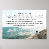 Romeinen 10:14-15 Hoe zullen ze hem dan bellen? Poster (Voorkant)
