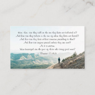 Romeinen 10:14-15 Hoe zullen ze hem dan bellen? Visitekaartje