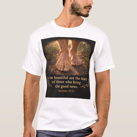 Romeinen 10:15 en Evangelie T-shirt (Voorkant)