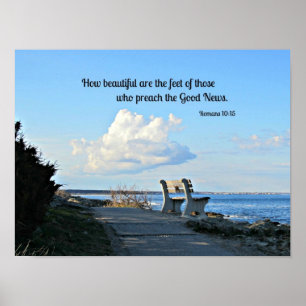 Romeinen 10:15 Hoe mooi zijn de voeten.. Poster
