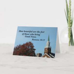Romeinen 10:15 Hoe mooi zijn de voeten van die Bedankkaart