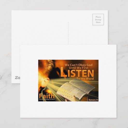 Romeinen 10:17 briefkaart (Voorkant / Achterkant)