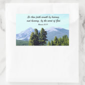 Romeinen 10:17 rechthoekige sticker (Tas)