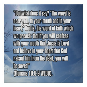 Romeinen 10:8-9 WEBU Perfect Poster
