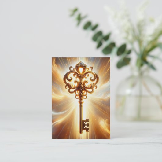 Romeinen 10:9-10 KJV Kaarten - Sleutel - Hoe te wo Visitekaartje (Staand voorkant)