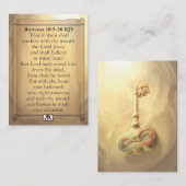 Romeinen 10:9-10 KJV-kaarten Visitekaartje (Voorkant / Achterkant)