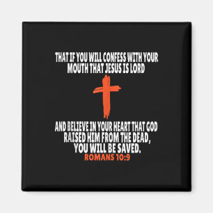 Romeinen 10_9 Bijbelverzen Schriftgedeelte Tanktop Magneet