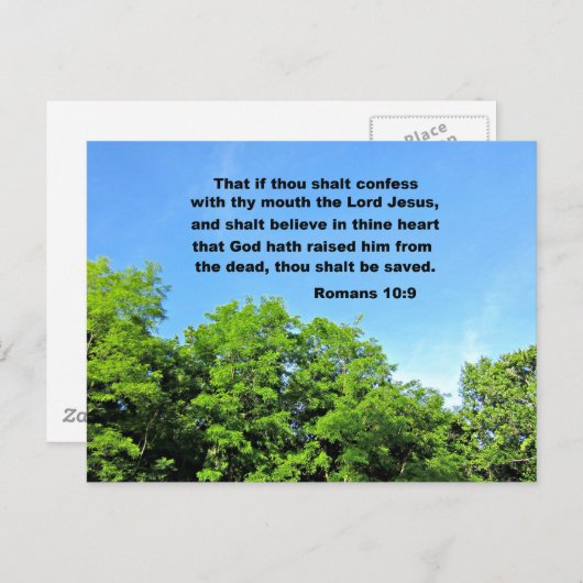 Romeinen 10:9 briefkaart (Voorkant / Achterkant)