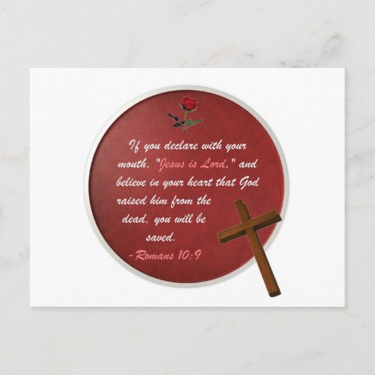 Romeinen 10:9 briefkaart (Voorkant)