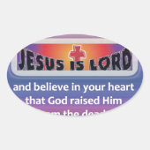 Romeinen 10:9 ovale sticker (Voorkant)