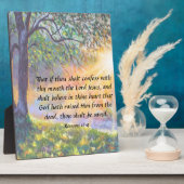 Romeinen 10:9 Plaque Fotoplaat (Zijkant)