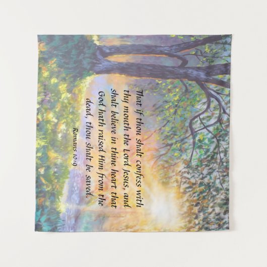 Romeinen 10:9 wandkleed (Voorkant (horizontaal))