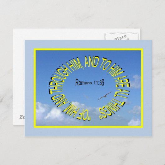 ROMEINEN 11:36 Briefkaart (Voorkant / Achterkant)