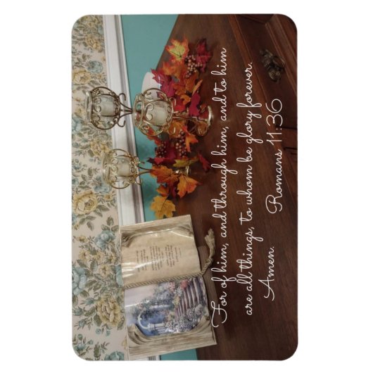 Romeinen 11:36 Voor hem en door hem Magneet (Verticaal)