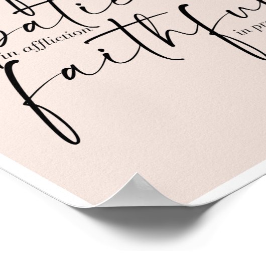 Romeinen 12:12 Achtergrond Poster (Hoek)