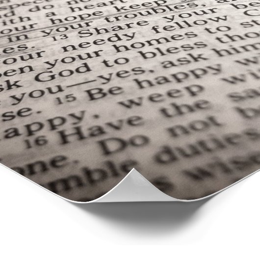 Romeinen 12:12 [Afdrukken] Poster (Hoek)