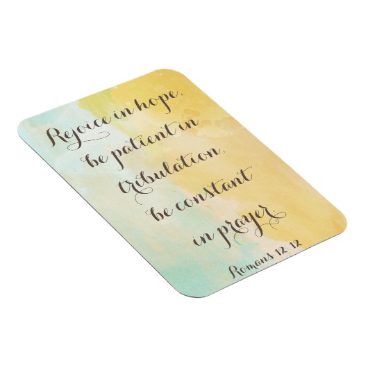 Romeinen 12:12 Bijbelprijsopgave Waterverf Magneet (Rechterzijde)