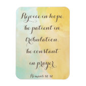 Romeinen 12:12 Bijbelprijsopgave Waterverf Magneet (Verticaal)