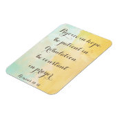 Romeinen 12:12 Bijbelprijsopgave Waterverf Magneet (Linkerzijde)