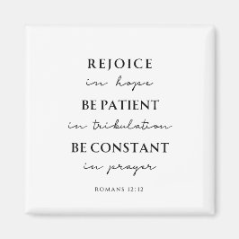 Romeinen 12:12 Bijbelvers Magneet