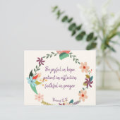 Romeinen 12:12 briefkaart (Staand voorkant)