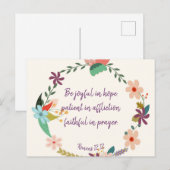 Romeinen 12:12 briefkaart (Voorkant / Achterkant)