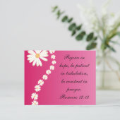 Romeinen 12:12 briefkaart (Staand voorkant)