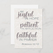 Romeinen 12:12 Briefpapier Kaart (Voorkant / Achterkant)