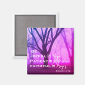 Romeinen 12:12 Inspirerend Bijbelverse Magneet (Voorkant / Achterkant)