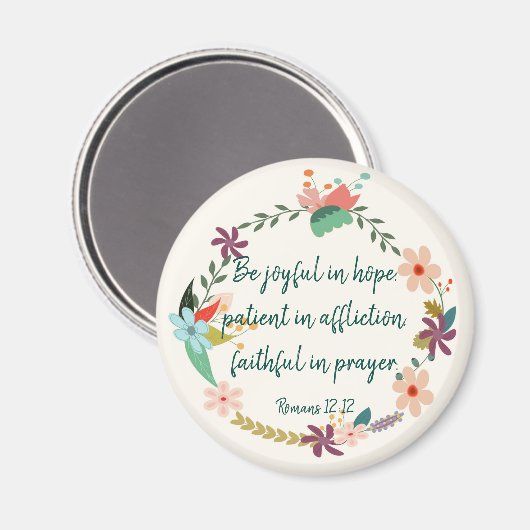 Romeinen 12:12 magneet (Voorkant / Achterkant)