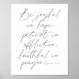 Romeinen 12:12 Manuscript Poster