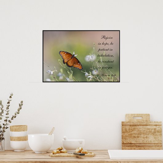 Romeinen 12:12 poster (Keuken)