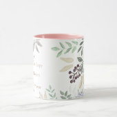 Romeinen 12:12 Schrift Roze Goud Waterverf Bloemen Mok (Midden)