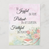 Romeinen 12:12 Wees blij in Hope bible verse Briefkaart (Voorkant)