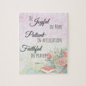 Romeinen 12:12 Wees blij in Hope bible verse Legpuzzel (Verticaal)