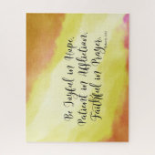 Romeinen 12:12 Wees blij met hoop Christelijke Bij Legpuzzel (Verticaal)