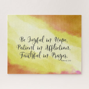 Romeinen 12:12 Wees blij met hoop Christelijke Bij Legpuzzel