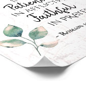 Romeinen 12:12 Wees hoopvol, trouw in de gebeden Poster (Hoek)