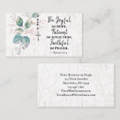 Romeinen 12:12 Wees vrolijk in de hoop op het bijb Visitekaartje (Voorkant / Achterkant)