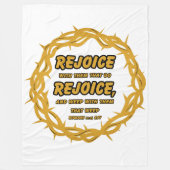 Romeinen 12:15 KJV Bijbel Schrift Verse Fleece Deken (Voorkant)