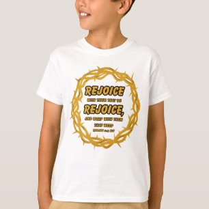 Romeinen 12:15 KJV Bijbel Schrift Verse Jongen T-shirt