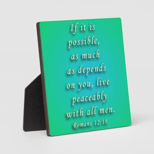 Romeinen 12:18 fotoplaat (Voorkant)