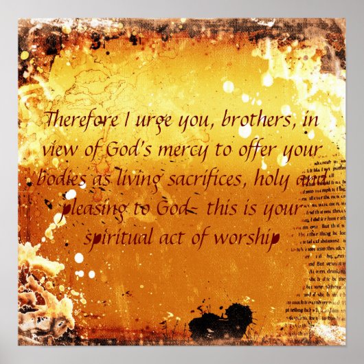 Romeinen 12:1 poster (Voorkant)