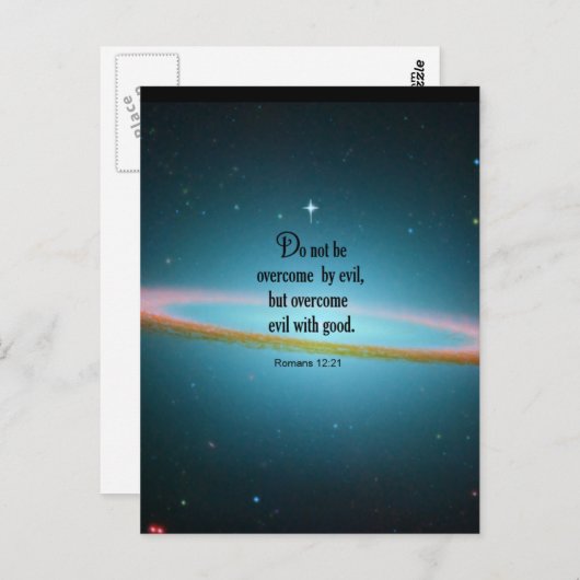 Romeinen 12:21 briefkaart (Voorkant / Achterkant)